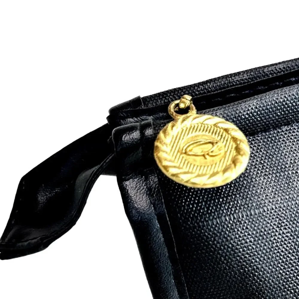 Oscar de la Renta Vintage Black Travel Toiletry Bag – Large Unisex Organizer - Picture 3 of 5